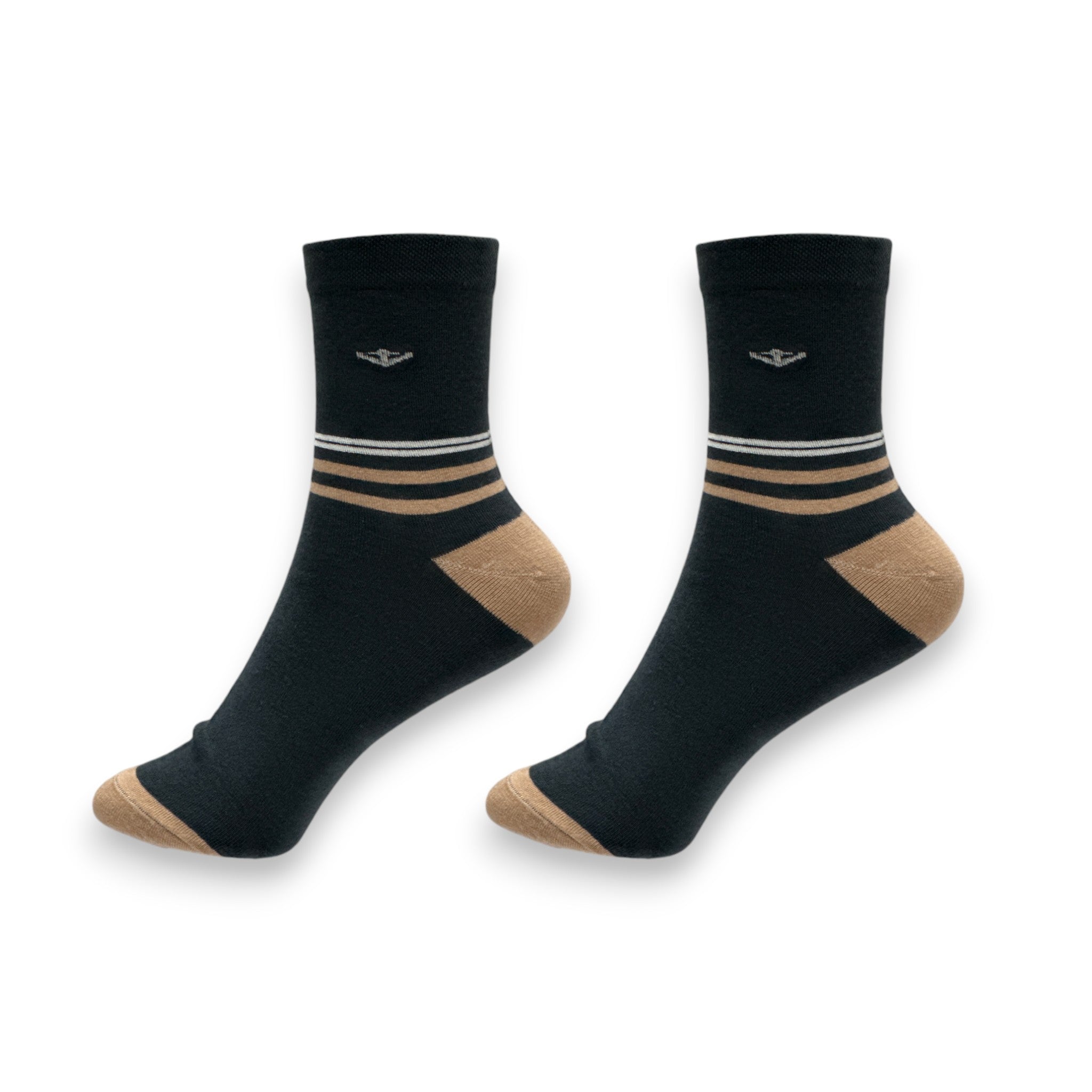 Striped Black and Red Ankle Socks