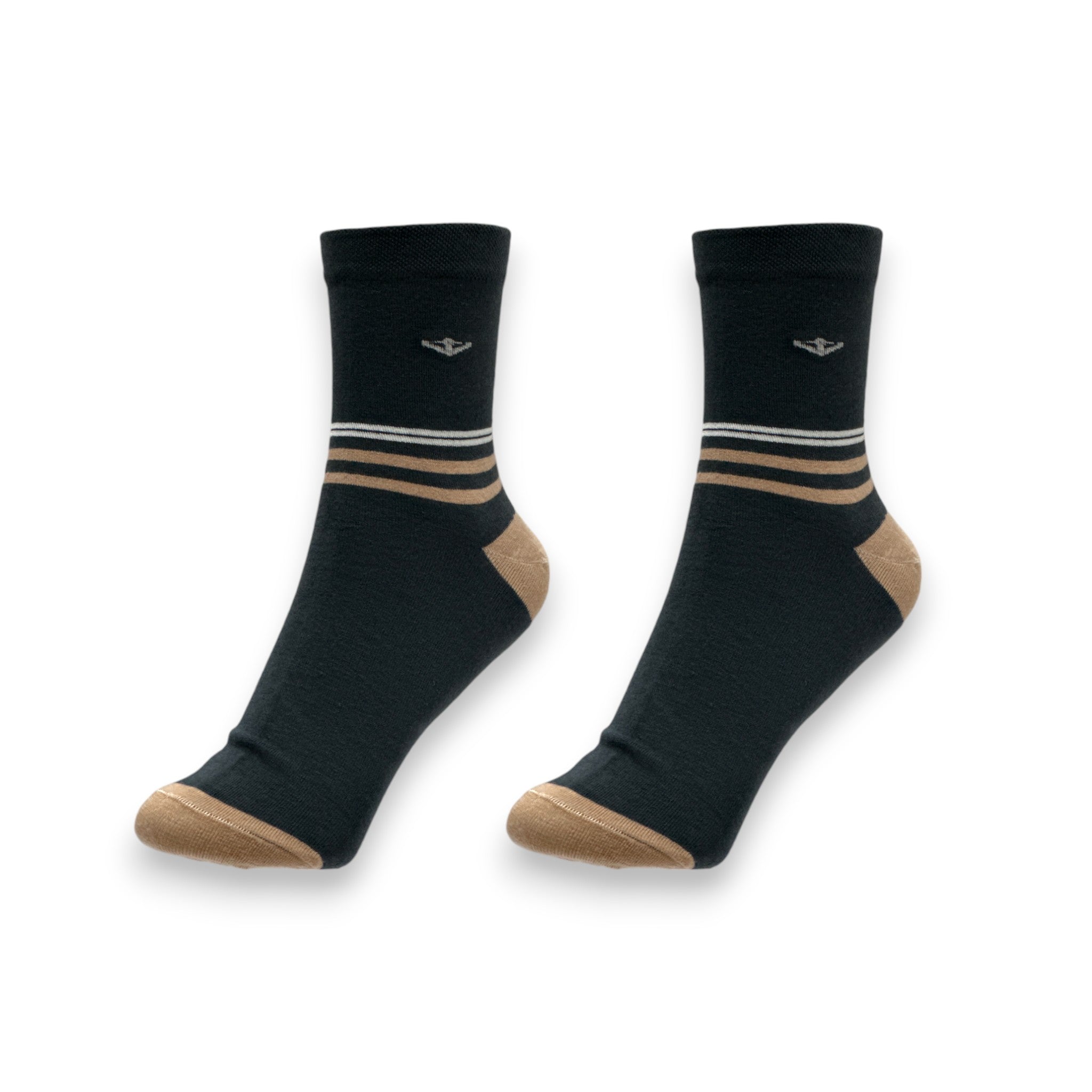 Striped Black and Red Ankle Socks
