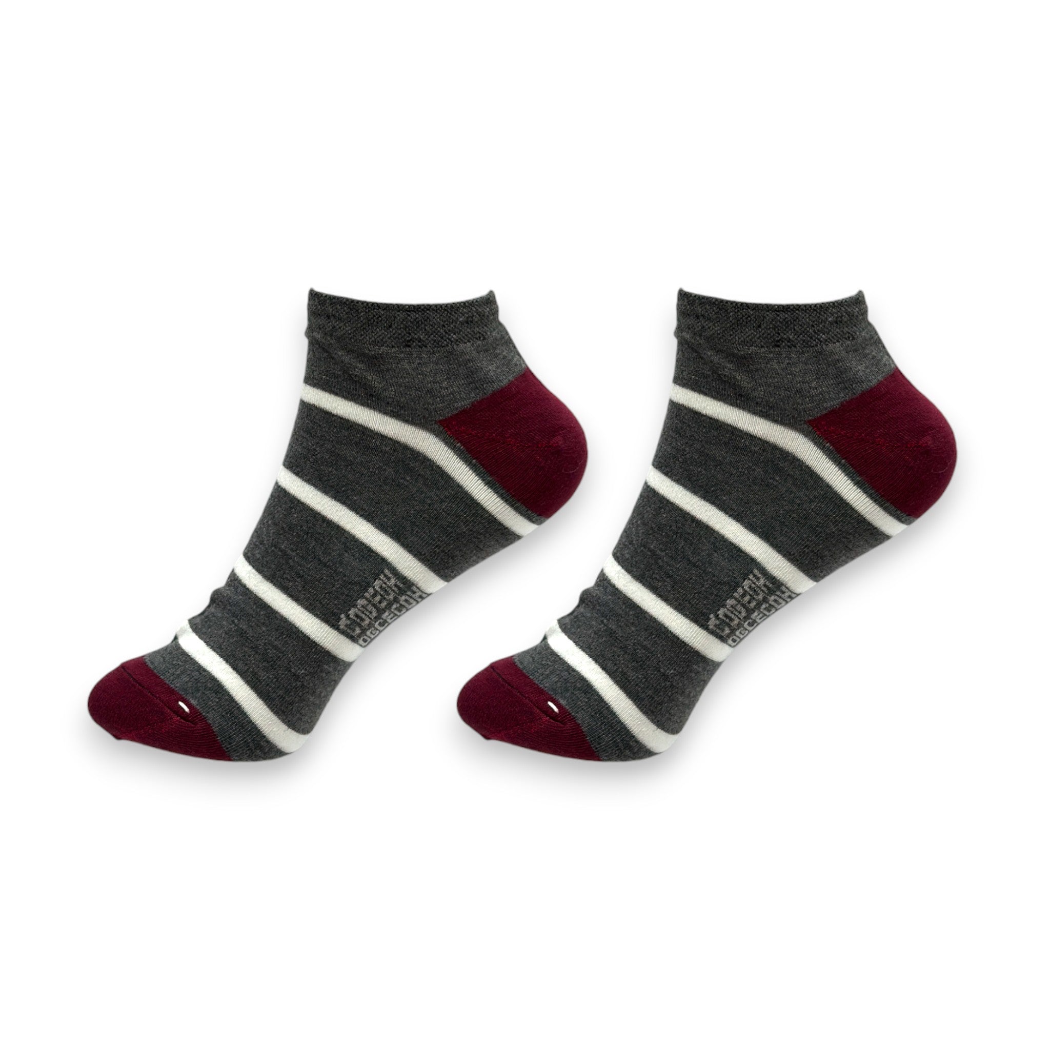 Striped Mint and Blue Ankle Socks