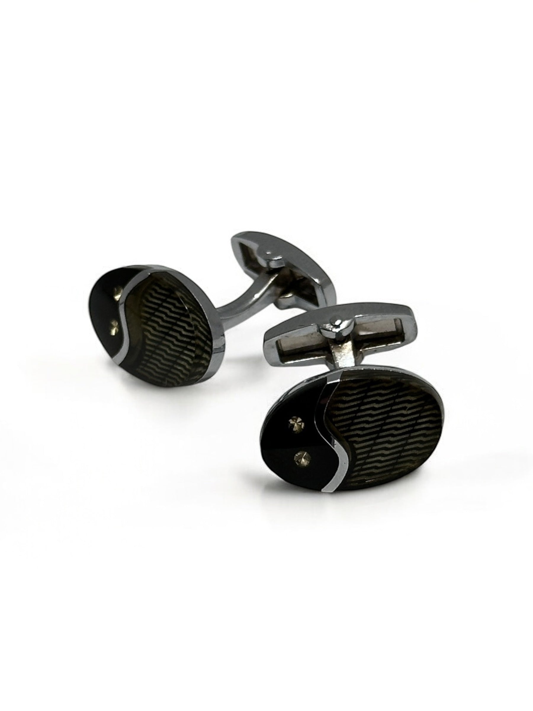 Black Oval Cufflinks