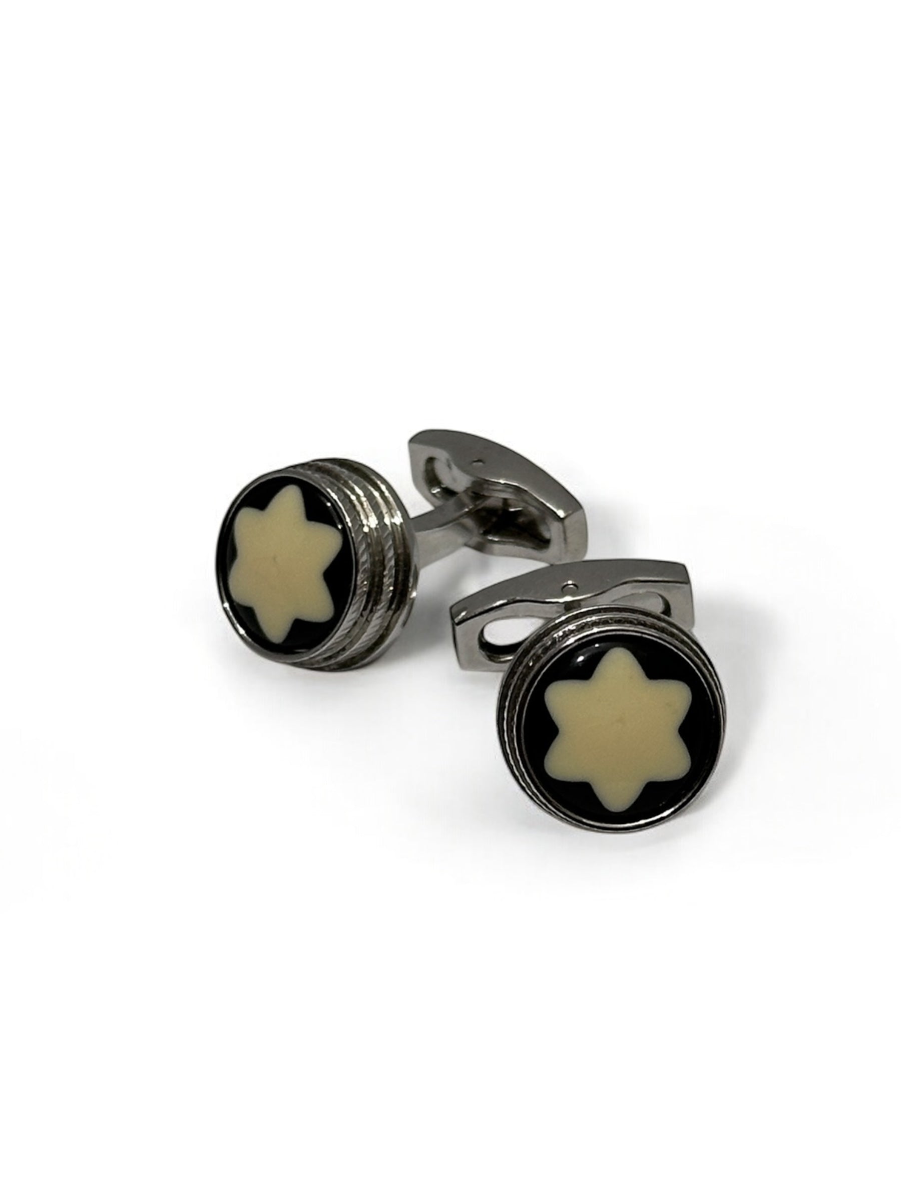 Star Accent Round Cufflinks