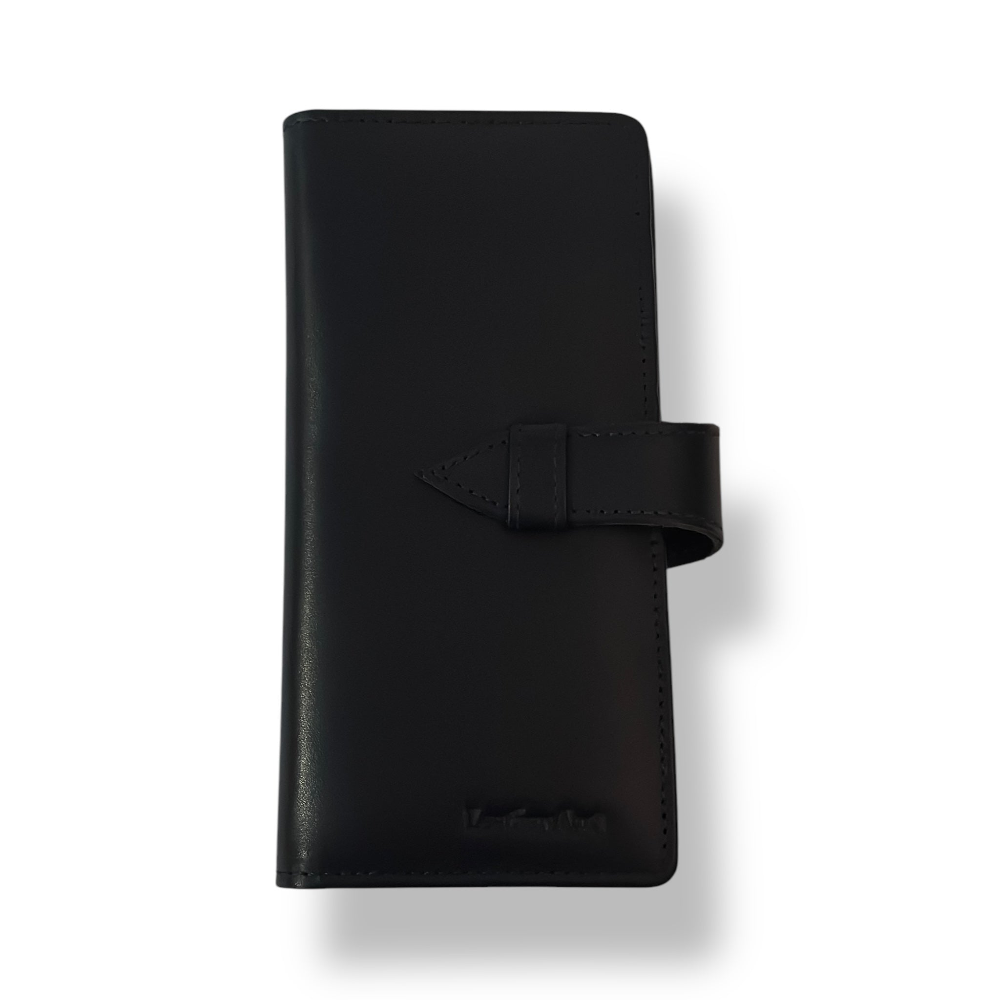Black Leather Clutch Wallet