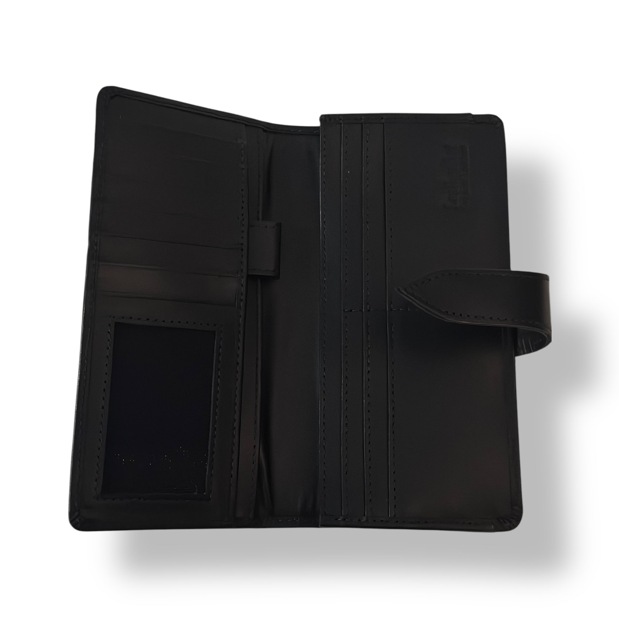 Black Leather Clutch Wallet