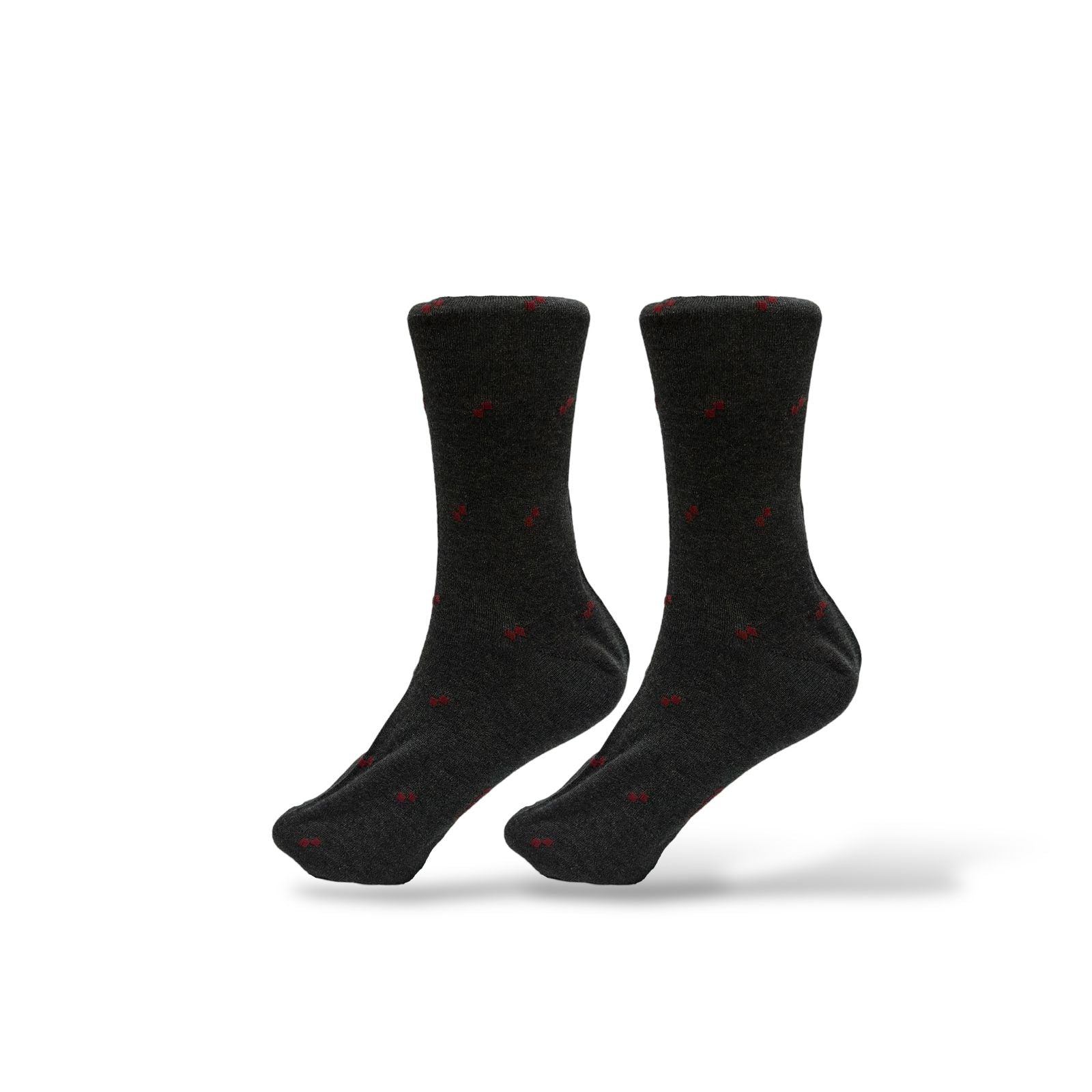 Grey Socks with Red Dots