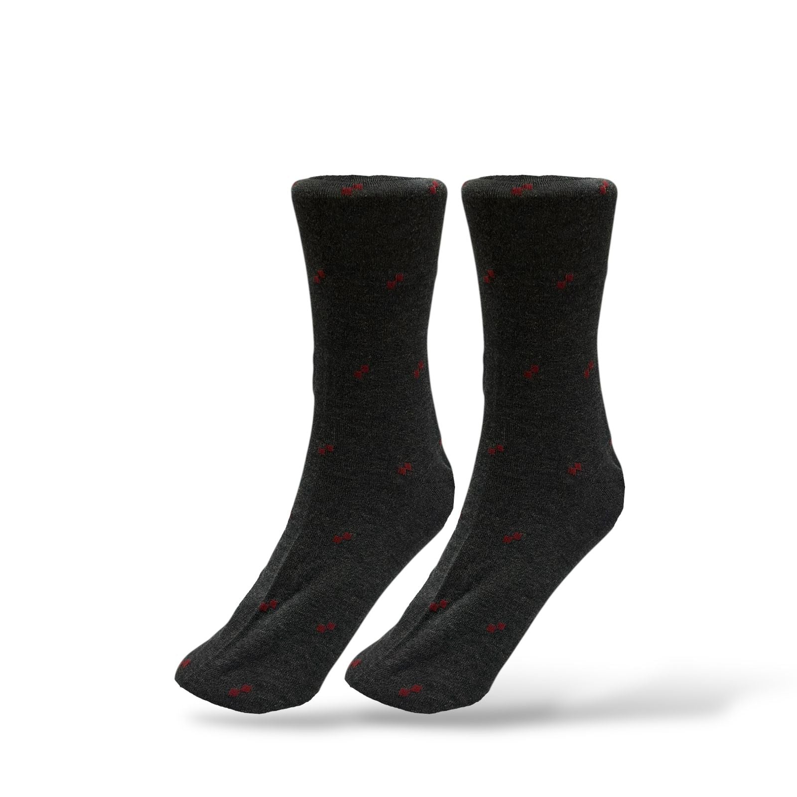 Grey Socks with Red Dots