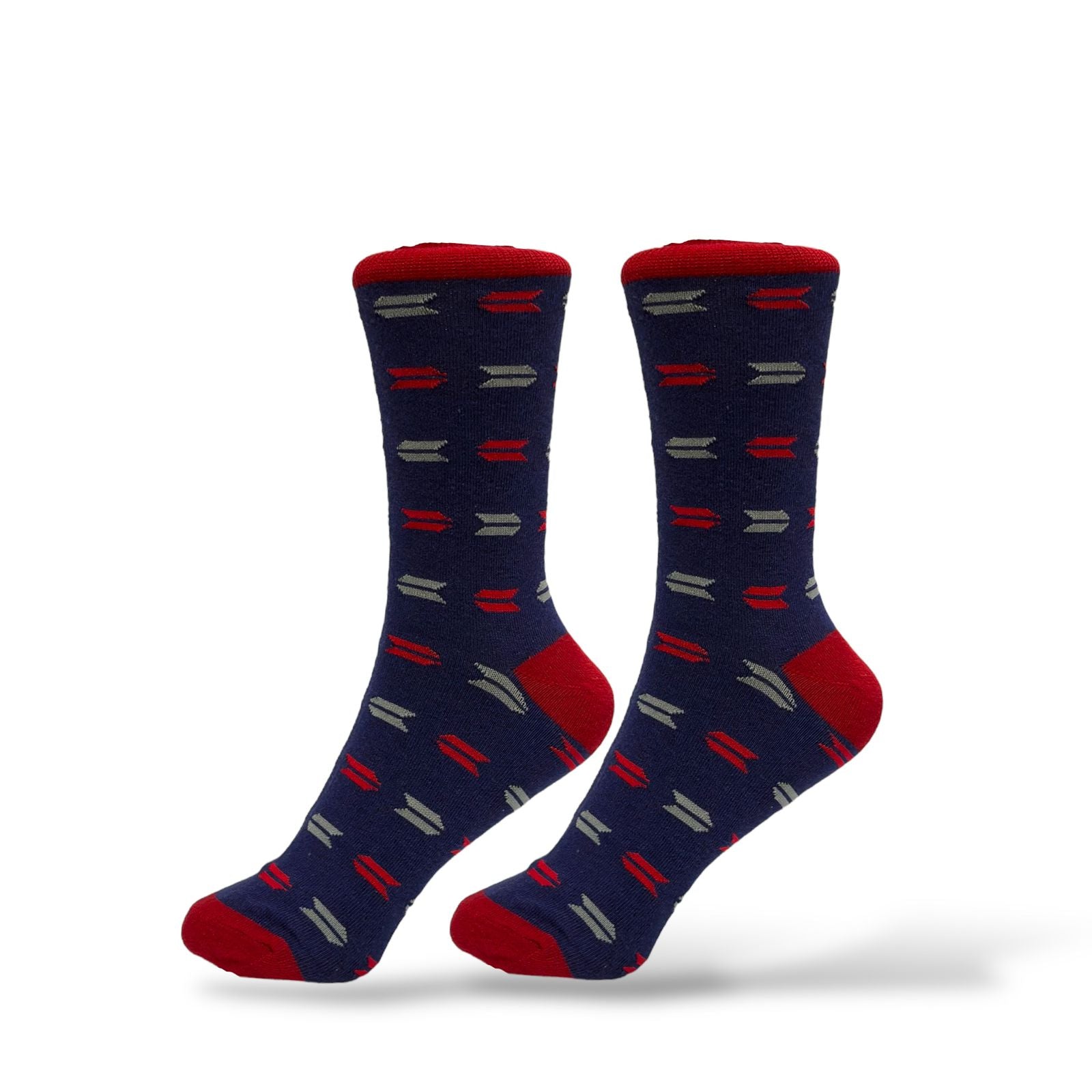 Arrow Pattern Blue and Red Socks