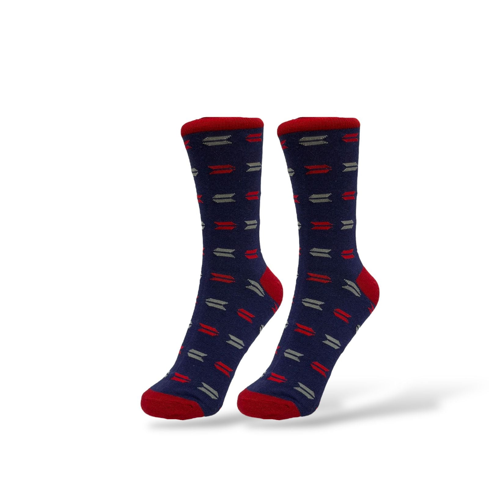 Arrow Pattern Blue and Red Socks